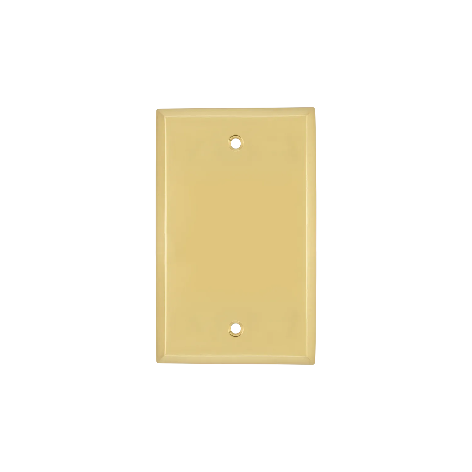 New York Switch Plate with Blank Cover in Unlacquered Brass