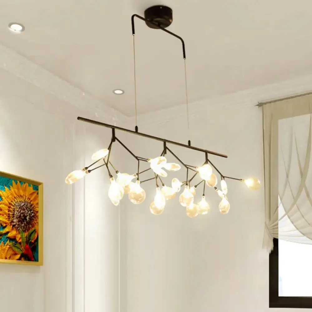 Nordic Style Handblown Glass Firefly Pendant Light - Dining Room LED Ceiling Lighting