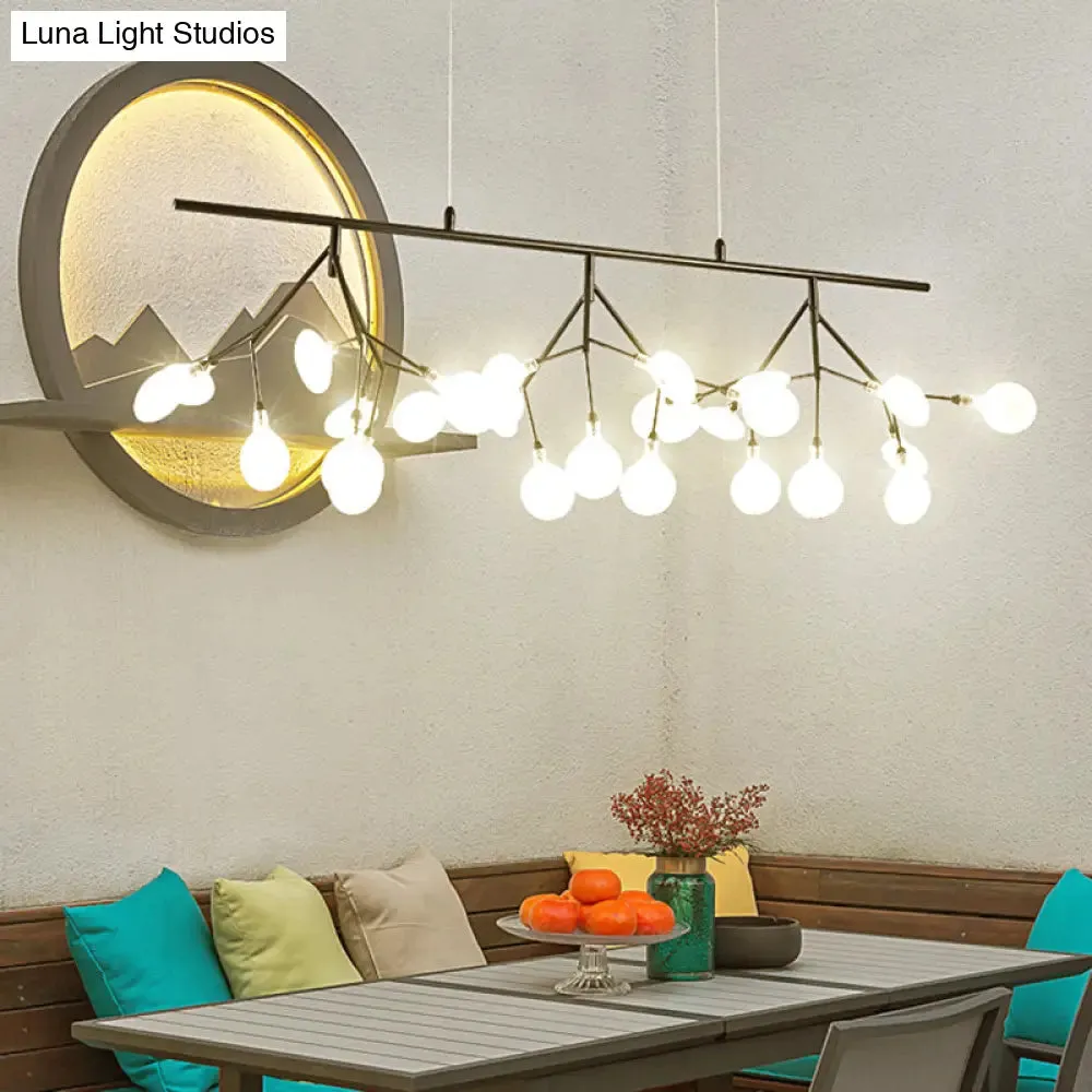 Nordic Style Handblown Glass Firefly Pendant Light - Dining Room LED Ceiling Lighting