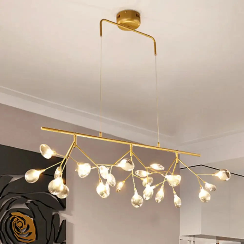 Nordic Style Handblown Glass Firefly Pendant Light - Dining Room LED Ceiling Lighting