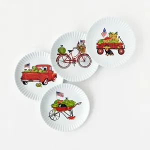 One Hundred 80 Degrees 9" Melamine Americana Plate Set - 4 Pack