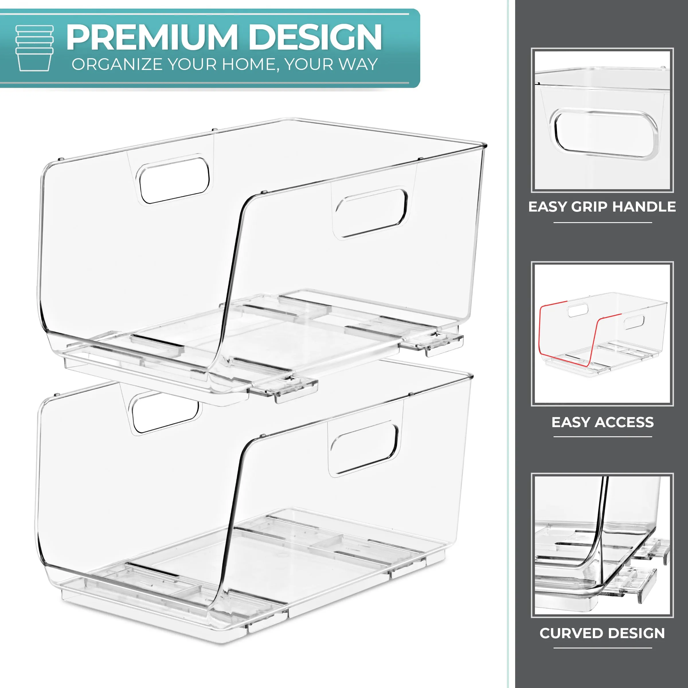 Open Front Bins Set