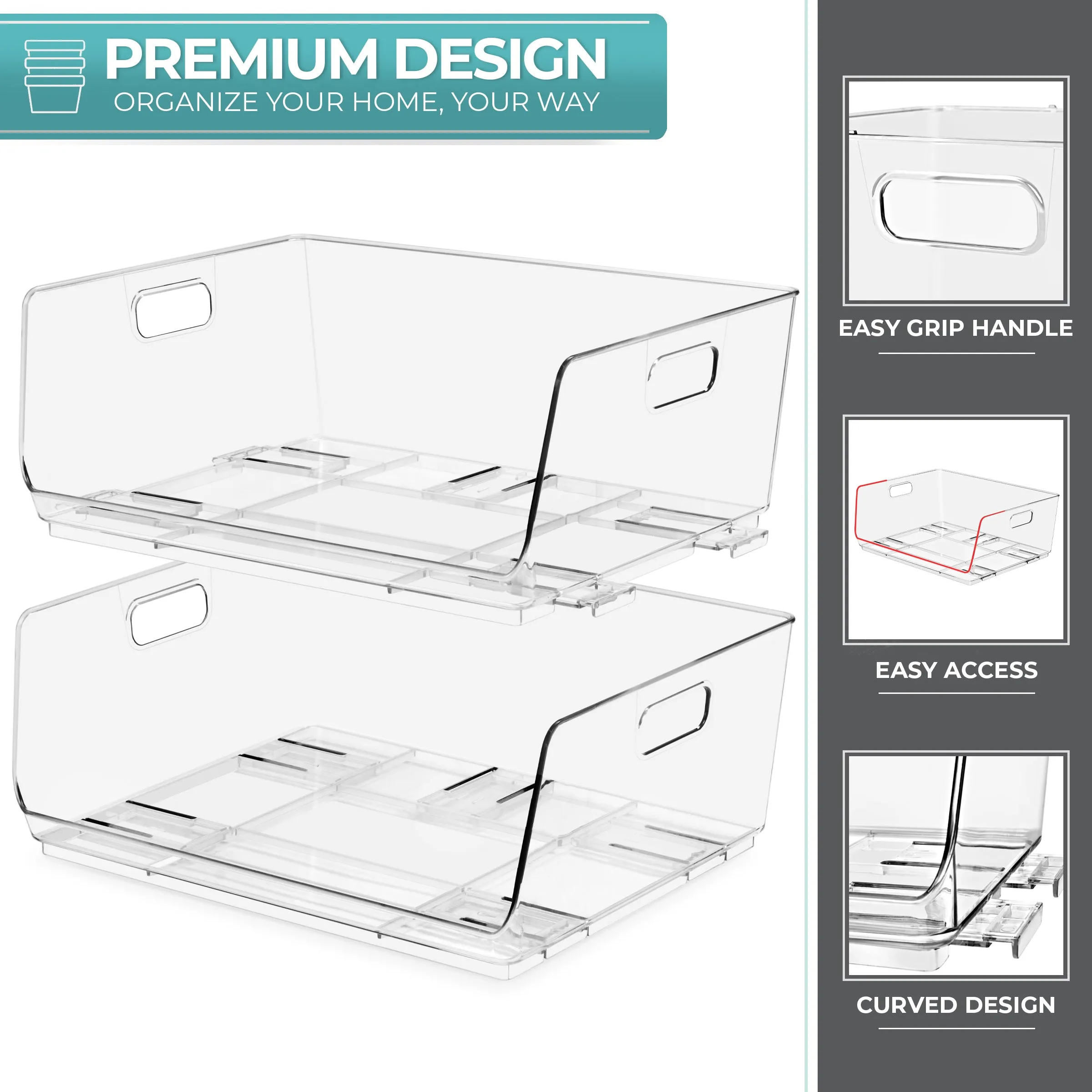 Open Front Bins Set