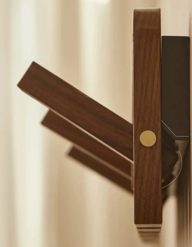 Picket Walnut Wood Coat Rack