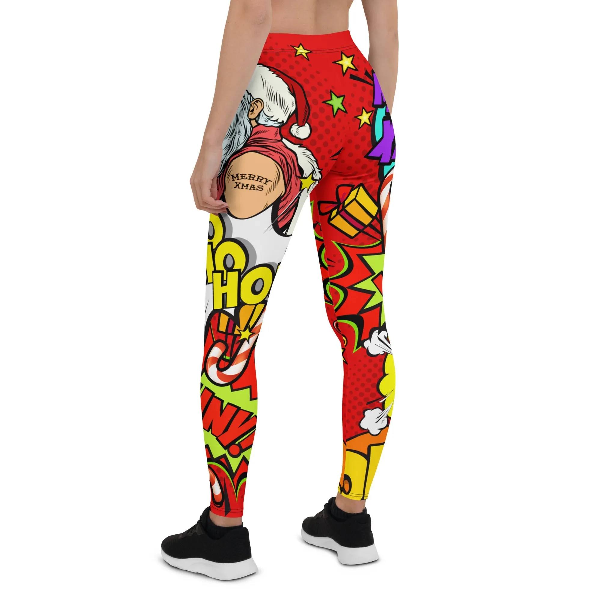 Pop Art Santa Christmas Leggings