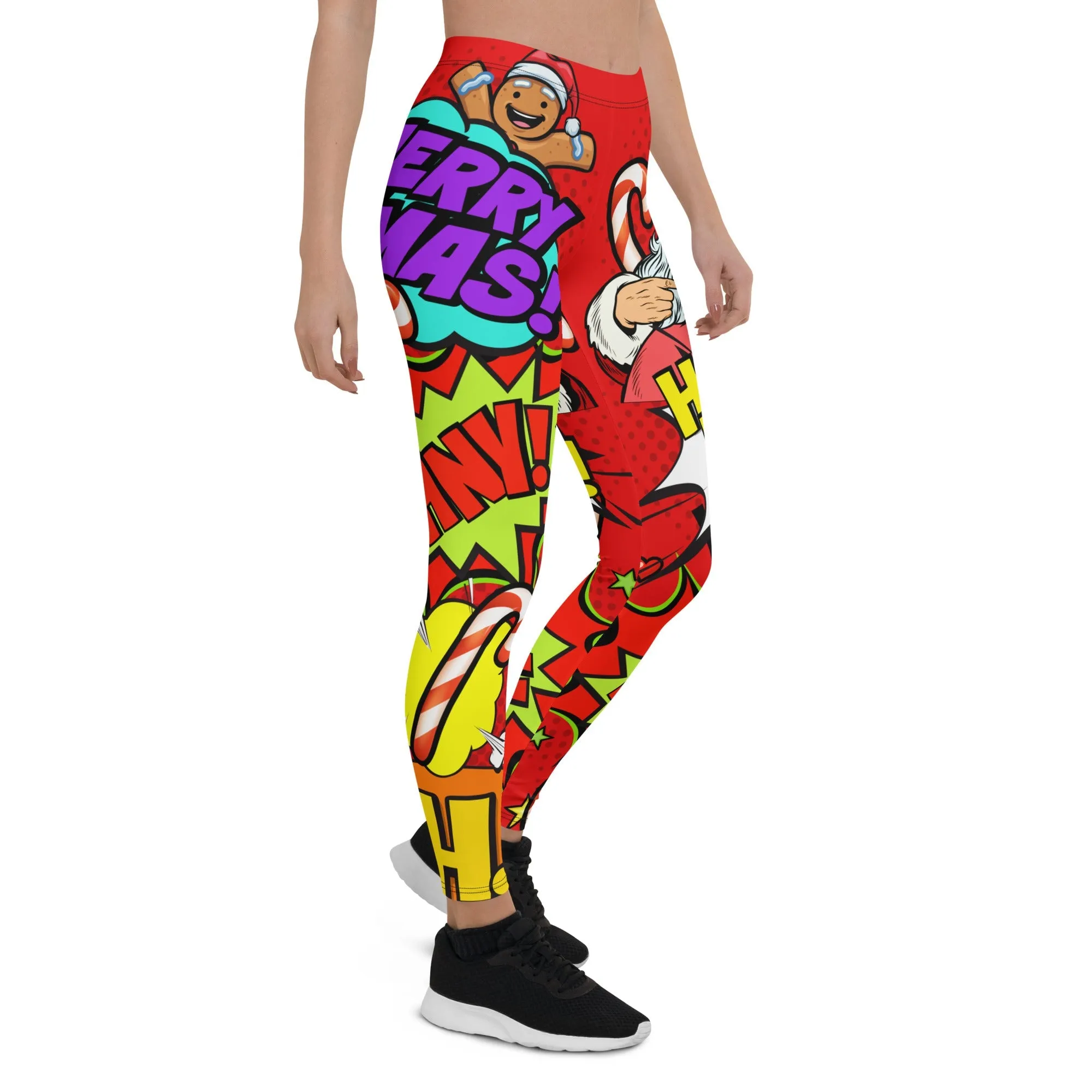 Pop Art Santa Christmas Leggings