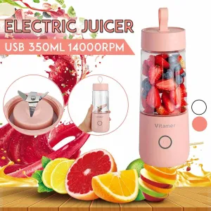 Portable 350ml Capacity Electric Rechargeable Mixer Juicer Blender Kitchen Tool