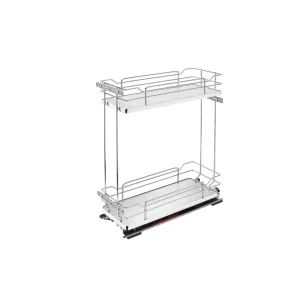 Rev-A-Shelf / 5322-BCSC-9-GR / Two-Tier Sold Surface Pullout Organizers w/ Soft-Close