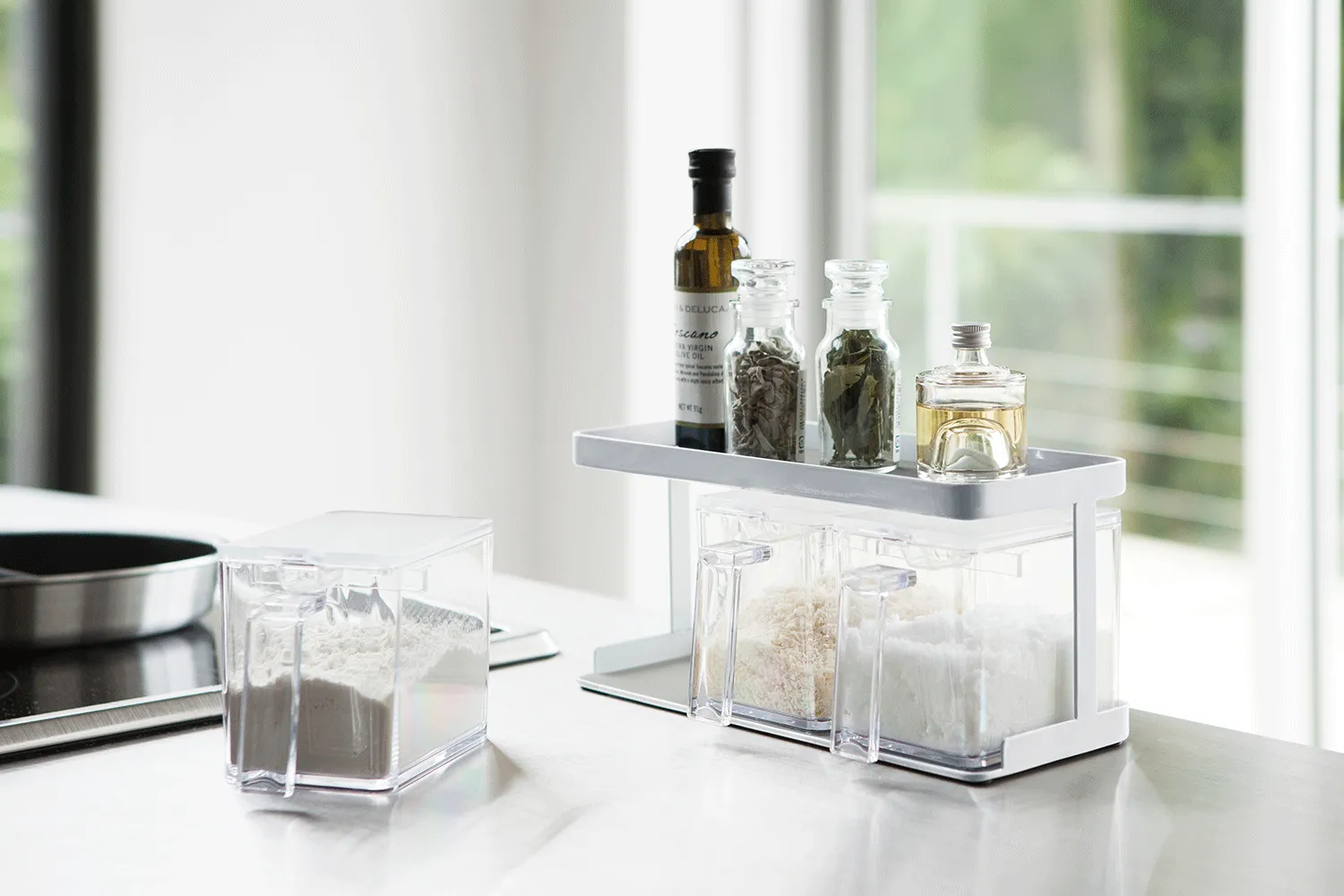 Seasoning Boxes (Set of 3) & Rack