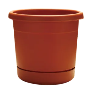 Southern Patio Dynamic Design 12″ Rolled Rim Planter, Terracotta (12", Terracotta)