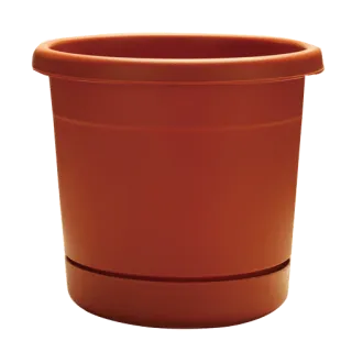 Southern Patio Dynamic Design 16″ Rolled Rim Planter, Terracotta (16", Terracotta)