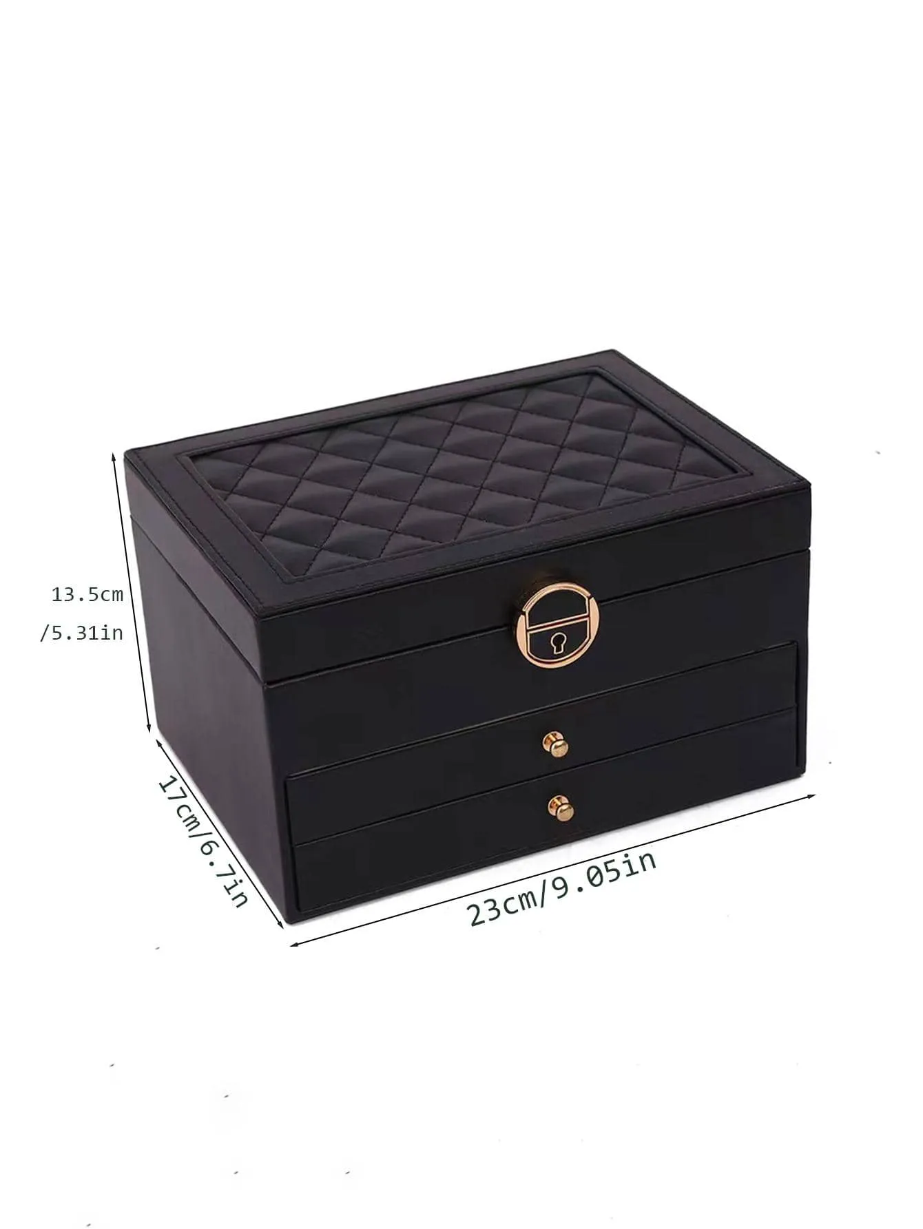 Three-layer Large Capacity Jewelry Box For Necklace, Earring, Ring And Other Accessories Storage