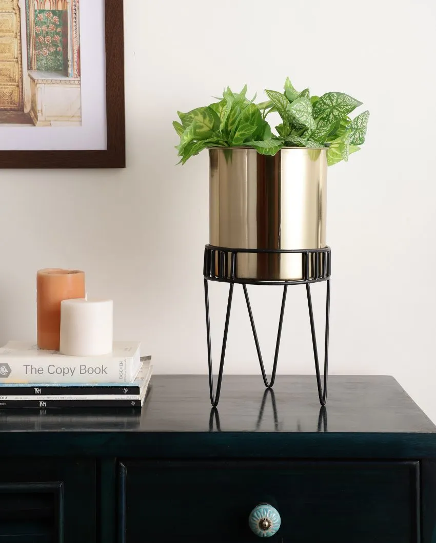 Tripod Blossom Stainless Steel Copper Planter