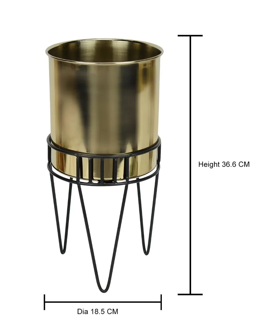 Tripod Blossom Stainless Steel Copper Planter