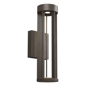 Turbo 18 In. LED Outdoor Wall Sconce 3000K Surge Protection Bronze Finish