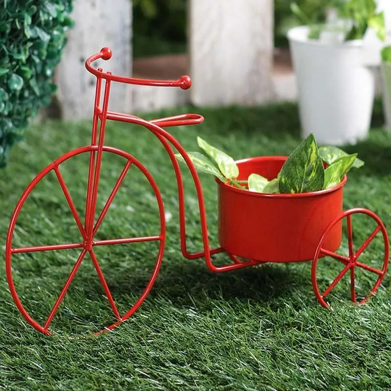 Twee Bicycle Planter-Red