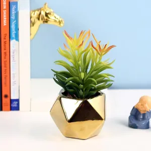 Vintage Succulents Artificial Plant with Ceramic Pot | 6 inches