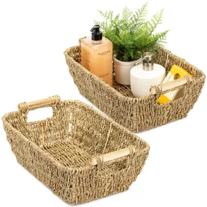 Woven Wicker Storage Baskets (2 Pack)