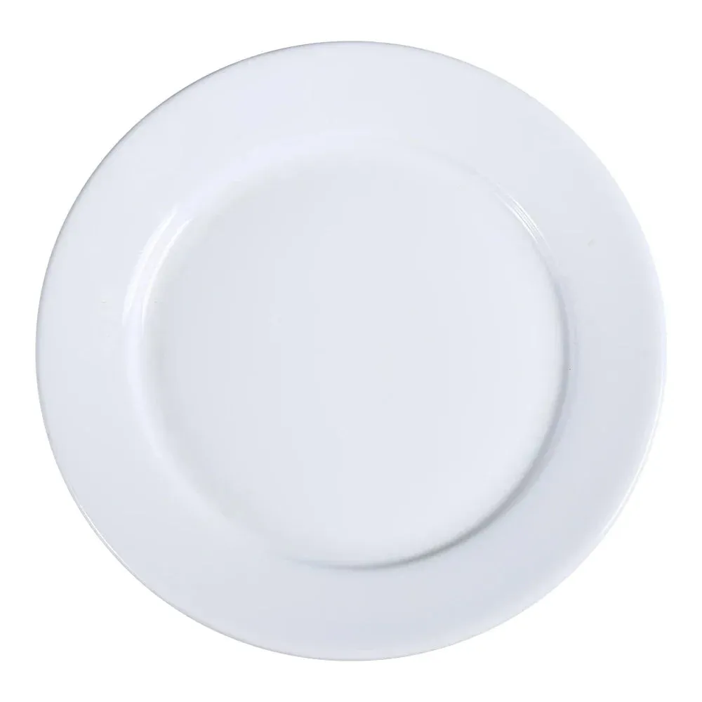 Yanco AC-20 ABCO 11.25" White Porcelain Dinner Plate, Pack of 12