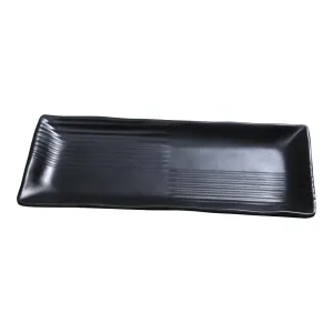 Yanco BP-2209 Black pearl-1 4" Black Melamine Rectangular Bowl with Matting Finish, Pack of 48