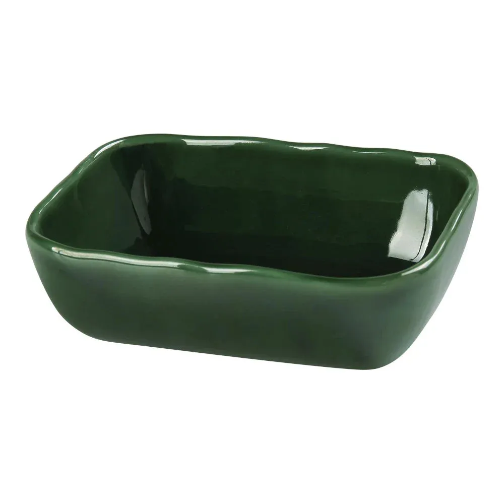 Yanco GG-309 Green Gem 8.25" Rectangular Bowl in Green Porcelain, 20oz - Pack of 12