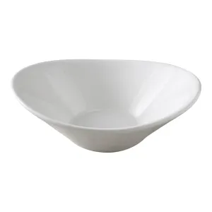 Yanco ML-709 MainLand 9" Oval Salad Bowl, White Porcelain, 22oz -  Pack of 12