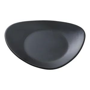 Yanco MO-110BK Moderne 10.5" Triangular Plate, Black Melamine - Pack of 24