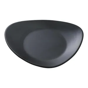 Yanco MO-112BK Moderne 12" Triangular Plate, Black Melamine - Pack of 12