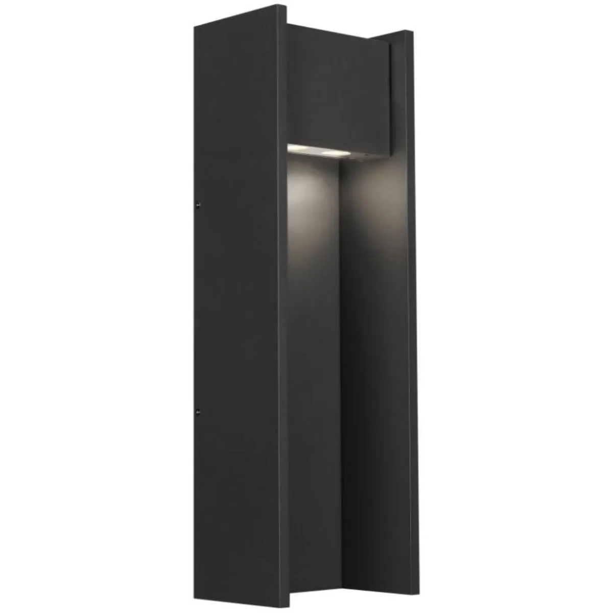 Zur 18 In. LED Outdoor Wall Sconce in-line Fuse 4000K Black Finish